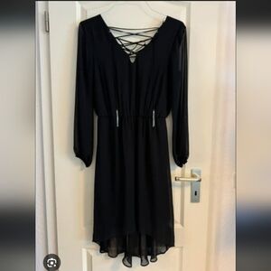 Thalia Sodi Black Dress With Tassels Size S